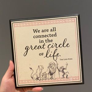 Wooden disney quote board